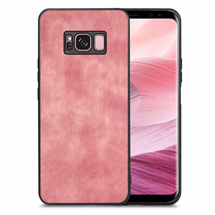 

For Samsung Galaxy S8+ Vintage Leather PC Back Cover Phone Case(Pink)