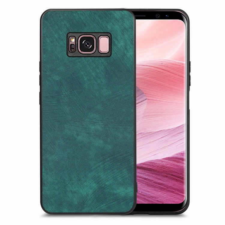 

For Samsung Galaxy S8+ Vintage Leather PC Back Cover Phone Case(Green)