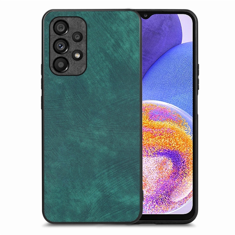 

For Samsung Galaxy A23 Vintage Leather PC Back Cover Phone Case(Green)