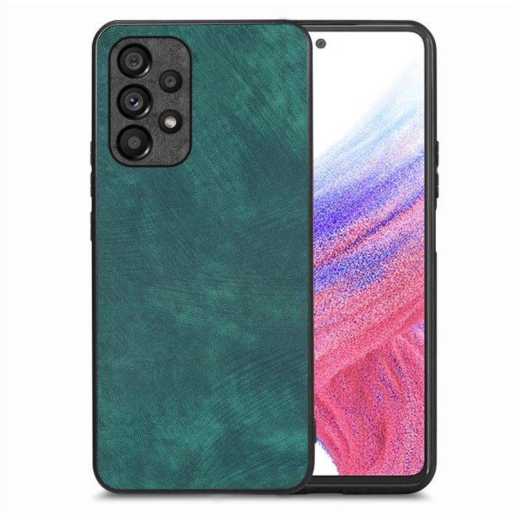 

For Samsung Galaxy A53 Vintage Leather PC Back Cover Phone Case(Green)