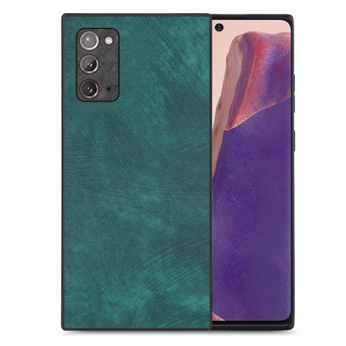 

For Samsung Galaxy Note20 Vintage Leather PC Back Cover Phone Case(Green)