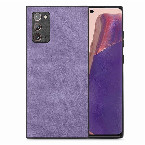 

For Samsung Galaxy Note20 Vintage Leather PC Back Cover Phone Case(Purple)