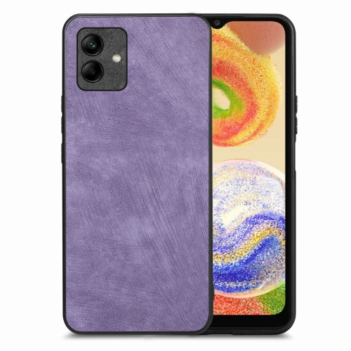 

For Samsung Galaxy A04 4G Vintage Leather PC Back Cover Phone Case(Purple)