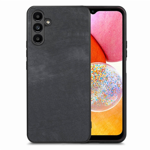 

For Samsung Galaxy A14 4G/5G Vintage Leather PC Back Cover Phone Case(Black)