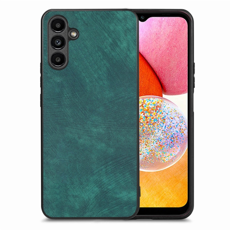 

For Samsung Galaxy A14 4G/5G Vintage Leather PC Back Cover Phone Case(Green)