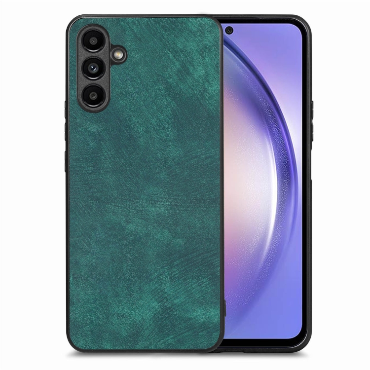 

For Samsung Galaxy A54 5G Vintage Leather PC Back Cover Phone Case(Green)