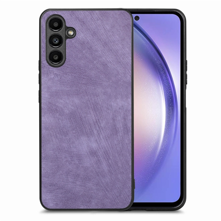

For Samsung Galaxy A54 5G Vintage Leather PC Back Cover Phone Case(Purple)