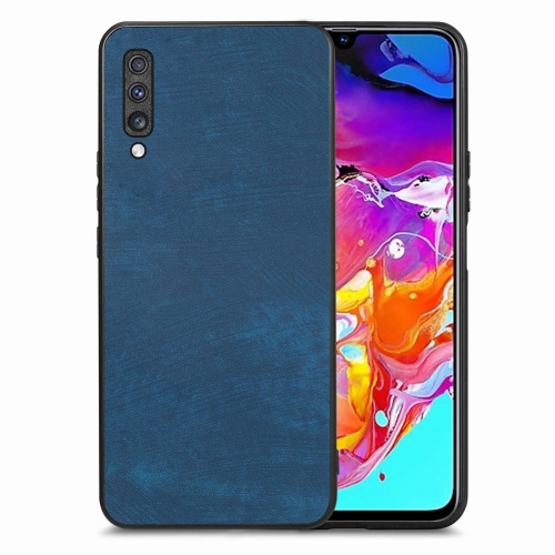 

For Samsung Galaxy A70/A70S Vintage Leather PC Back Cover Phone Case(Blue)
