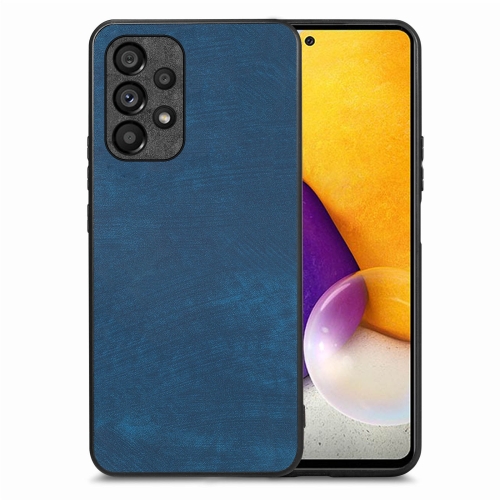 

For Samsung Galaxy A72 5G Vintage Leather PC Back Cover Phone Case(Blue)