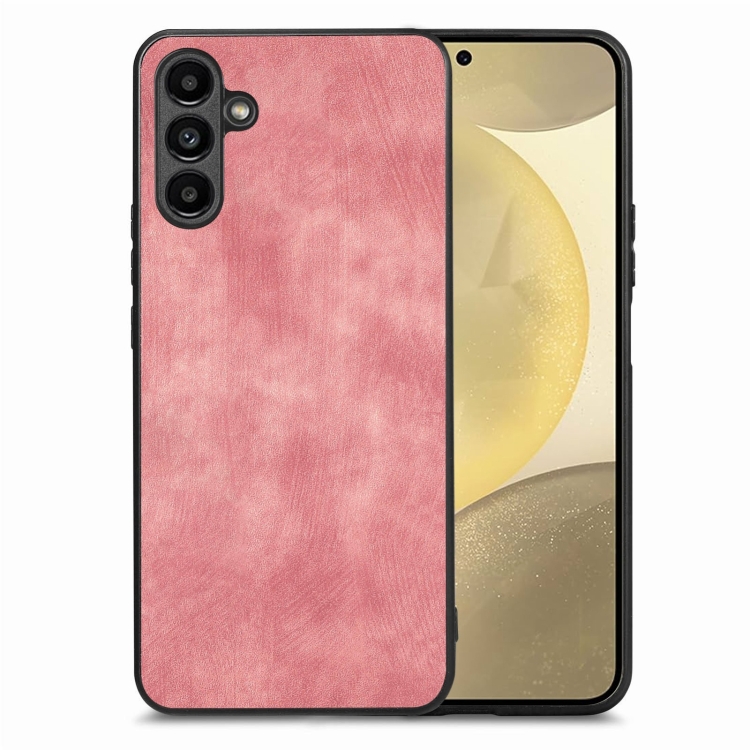 

For Samsung Galaxy S24 5G Vintage Leather PC Back Cover Phone Case(Pink)