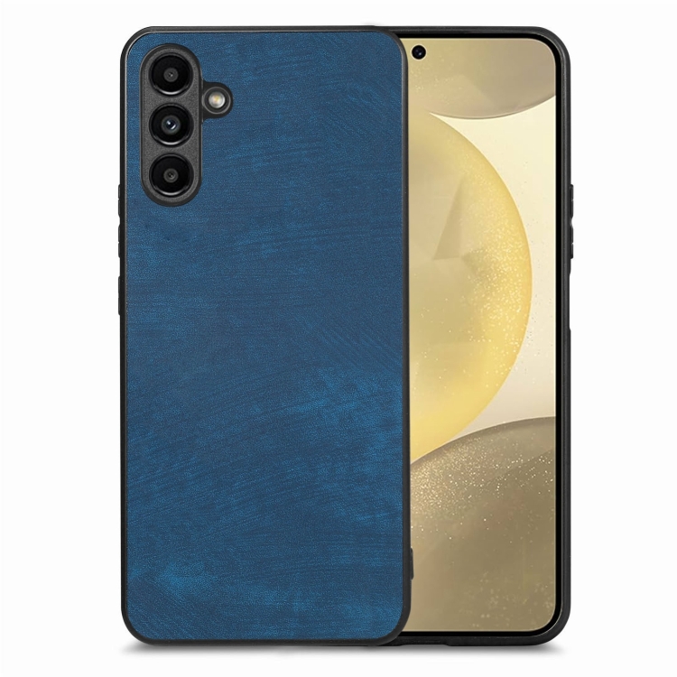 

For Samsung Galaxy S24 5G Vintage Leather PC Back Cover Phone Case(Blue)
