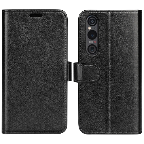 

For Sony Xperia 1 VI R64 Texture Horizontal Flip Leather Phone Case(Black)