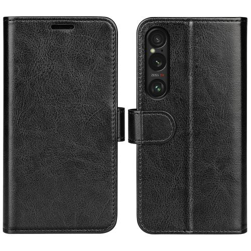 

For Sony Xperia 1 VII R64 Texture Horizontal Flip Leather Phone Case(Black)