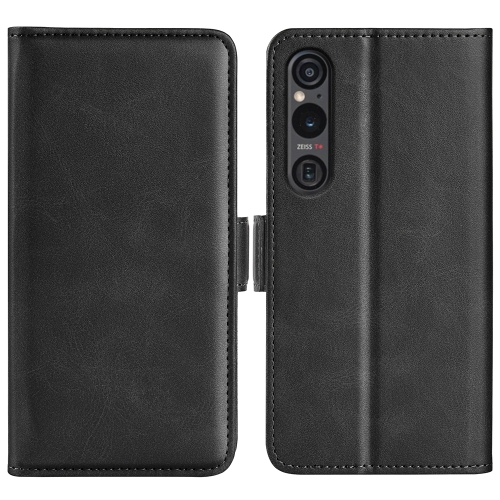 

For Sony Xperia 1 VI Dual-side Magnetic Buckle Horizontal Flip Leather Phone Case(Black)