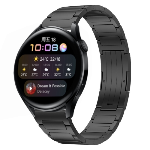 

For Huawei Watch 3 22mm I-Shaped Titanium Alloy Watch Band(Black)