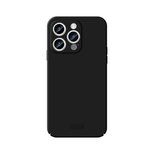 For iPhone 15 Pro MOFI Qin Series Skin Feel All-inclusive Silicone Phone Case(Black)