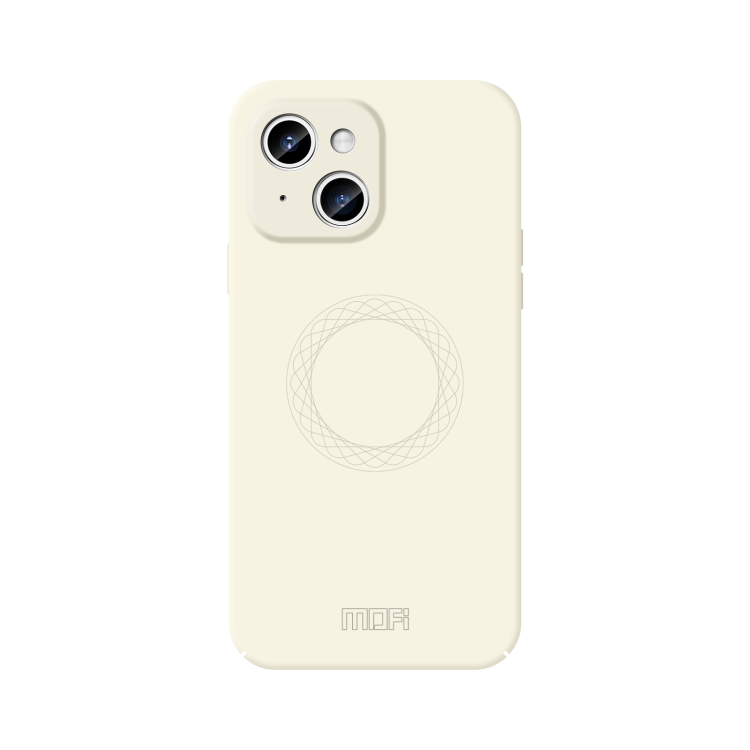 

For iPhone 15 MOFI Qin Series Magsafe Skin Feel All-inclusive Silicone Phone Case(Beige)