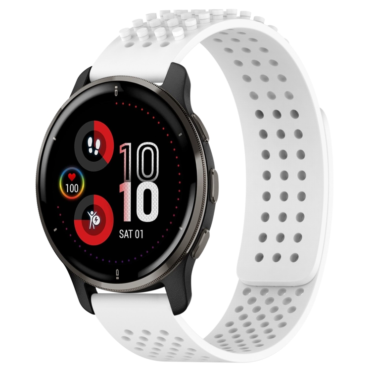 Waekethy Cinturino Silicone 20mm Per Garmin Venu/Vivoactive 3/Forerunner 245 - 2 Pezzi Con Chiusura Magnetica Pieghevole - 3