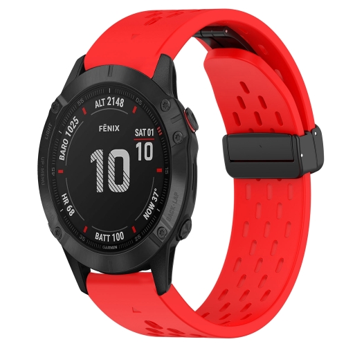 Correa silicona con hebilla Garmin Fenix 5/6 (rojo) 