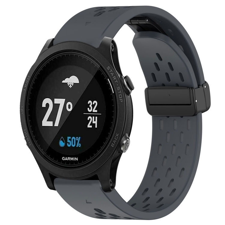 Bracelet Silicone Noir Pour Garmin Forerunner 935 - Largeur 22mm, Longueur Réglable - Neuf