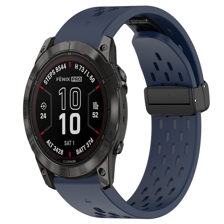 Pour Garmin Fenix 7X 26 mm Bracelet de montre en silicone avec