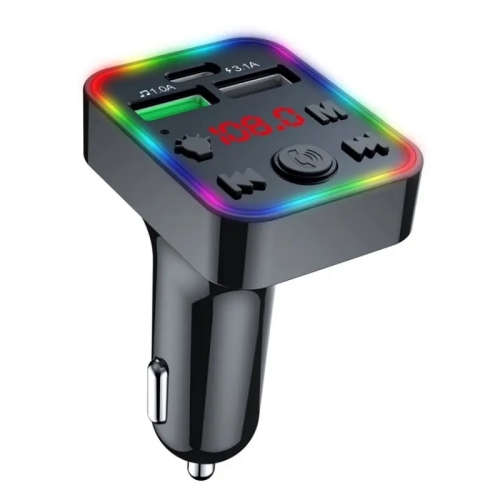 F22 double USB chargeur de voiture intelligent Bluetooth appelant  dispositif Audio de voiture 7 couleurs LED lecteur MP3 de voiture