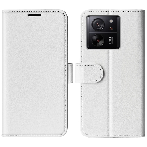 

For Xiaomi 13T R64 Texture Horizontal Flip Leather Phone Case(White)