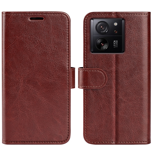 

For Xiaomi 13T R64 Texture Horizontal Flip Leather Phone Case(Brown)