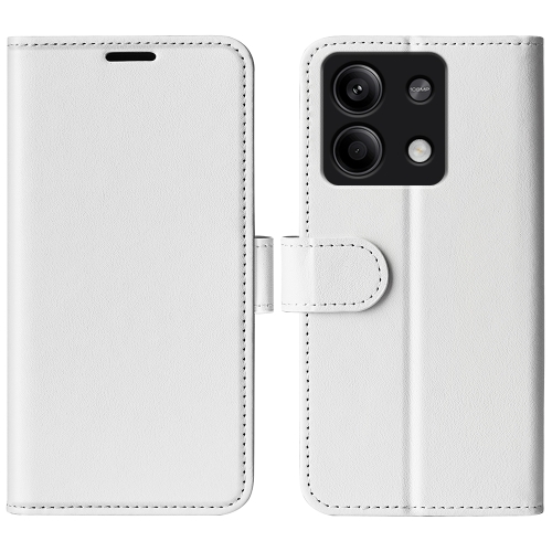 For Xiaomi Redmi Note 13 R64 Texture Horizontal Flip Leather Phone Case(White)