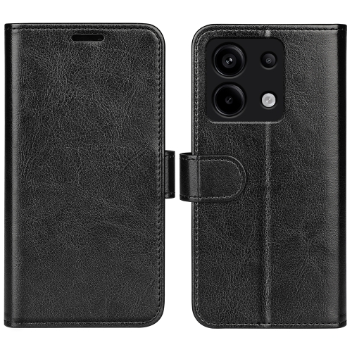 

For Xiaomi Redmi Note 13 Pro R64 Texture Horizontal Flip Leather Phone Case(Black)