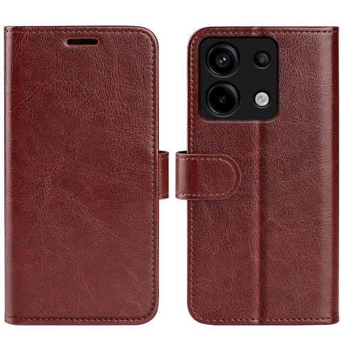 

For Xiaomi Redmi Note 13 Pro R64 Texture Horizontal Flip Leather Phone Case(Brown)