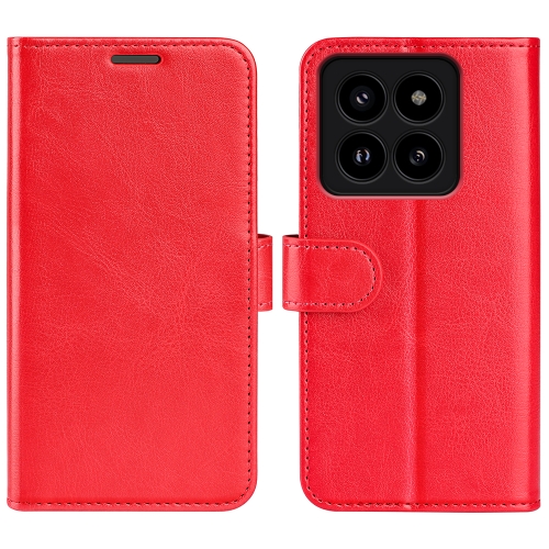 

For Xiaomi 14 Pro R64 Texture Horizontal Flip Leather Phone Case(Red)