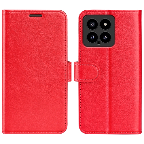 

For Xiaomi 14 R64 Texture Horizontal Flip Leather Phone Case(Red)