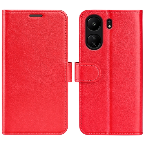 

For Xiaomi Redmi Note 13C R64 Texture Horizontal Flip Leather Phone Case(Red)