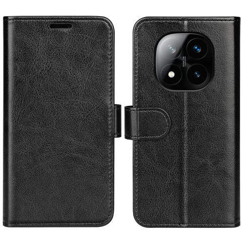 

For Xiaomi Redmi Note 14 Pro+ R64 Texture Horizontal Flip Leather Phone Case(Black)