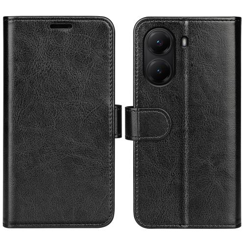 

For Xiaomi Poco X7 Pro R64 Texture Horizontal Flip Leather Phone Case(Black)