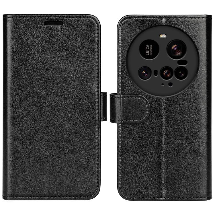 

For Xiaomi 15 Ultra R64 Texture Horizontal Flip Leather Phone Case(Black)