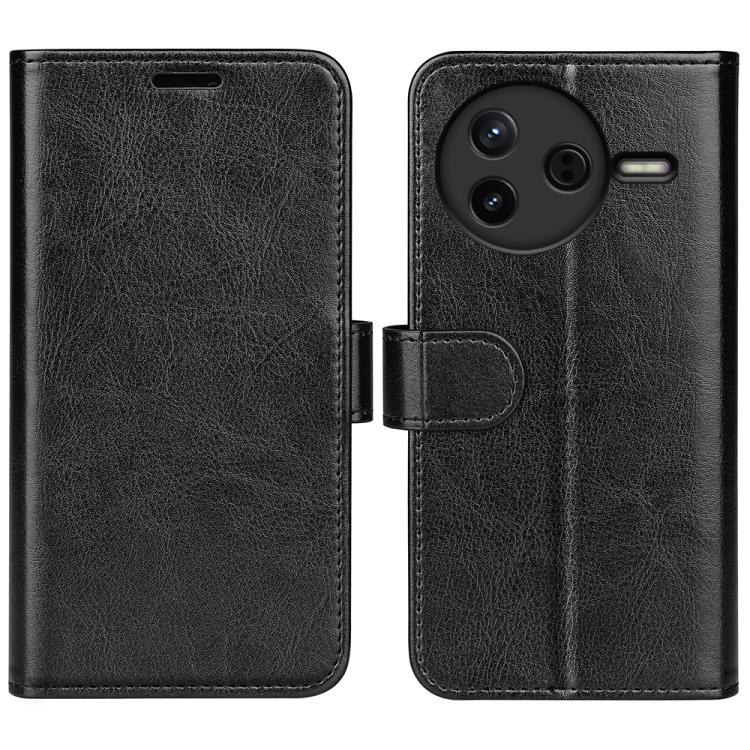 

For Redmi K80 / Poco F7 Pro R64 Texture Horizontal Flip Leather Phone Case(Black)