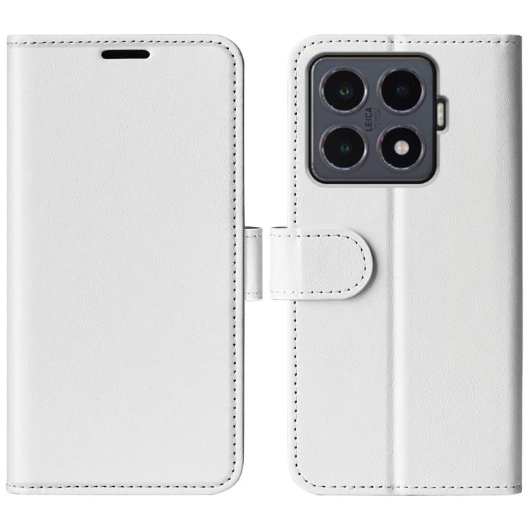

For Xiaomi 15T Pro R64 Texture Horizontal Flip Leather Phone Case(White)