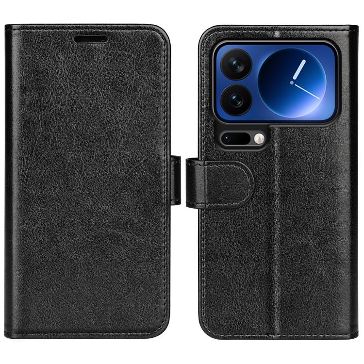 

For Xiaomi 17 Pro R64 Texture Horizontal Flip Leather Phone Case(Black)