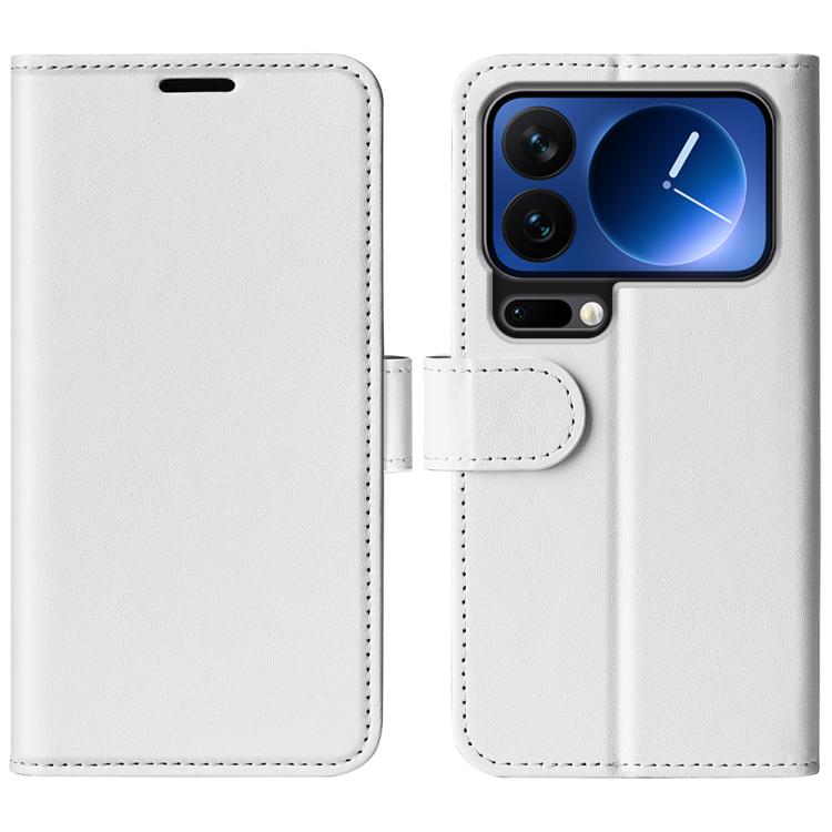 

For Xiaomi 17 Pro Max R64 Texture Horizontal Flip Leather Phone Case(White)