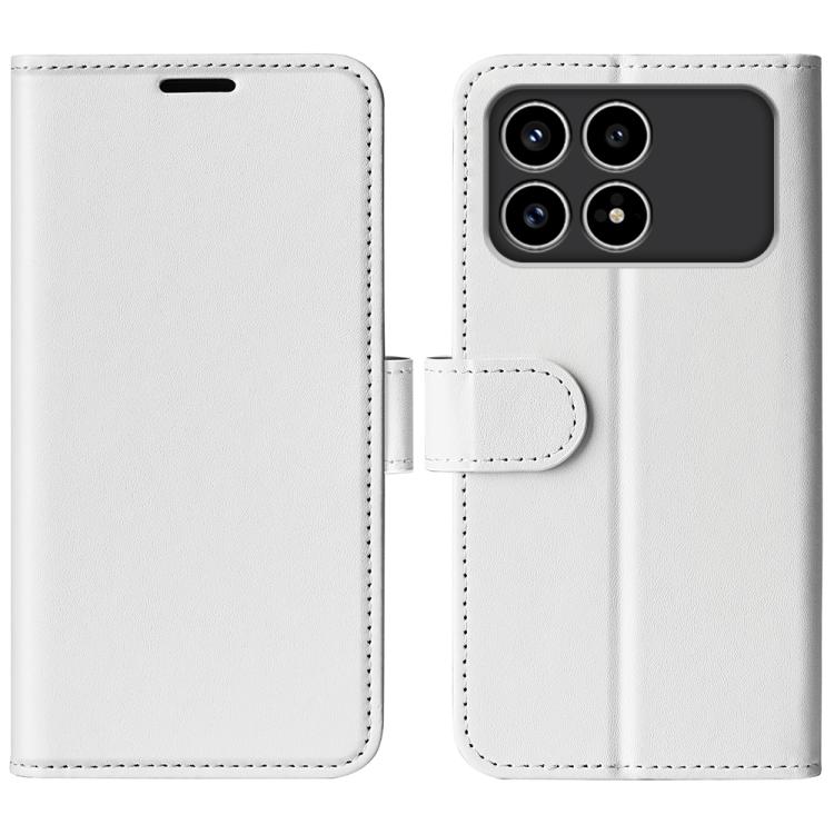 

For Xiaomi Poco F8 Pro 5G R64 Texture Horizontal Flip Leather Phone Case(White)