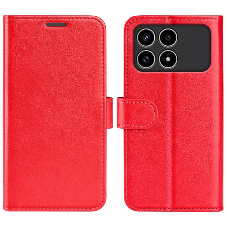 

For Xiaomi Poco F8 Pro 5G R64 Texture Horizontal Flip Leather Phone Case(Red)