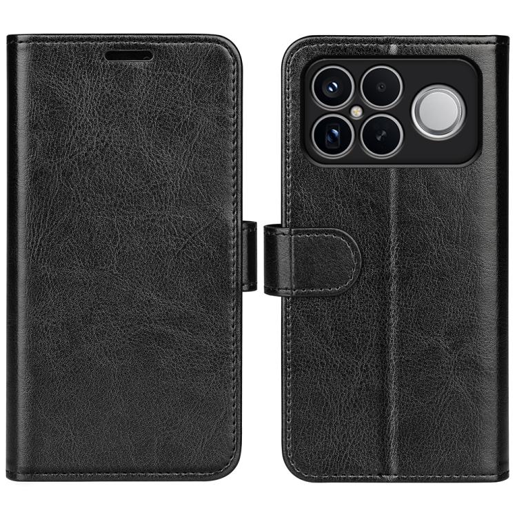 

For Xiaomi Poco F8 Ultra 5G R64 Texture Horizontal Flip Leather Phone Case(Black)