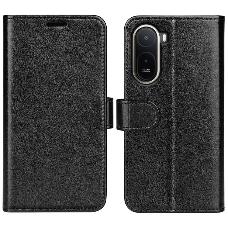 

For Redmi A7 Pro 171mm / Poco C85x 5G R64 Texture Horizontal Flip Leather Phone Case(Black)