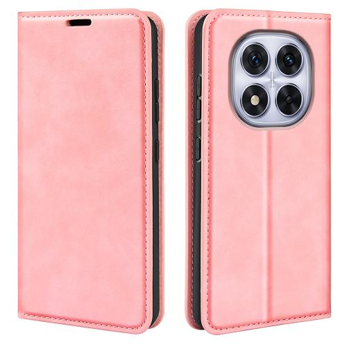 

For Xiaomi Redmi Note 14 Pro 5G Retro-skin Magnetic Suction Leather Phone Case(Pink)