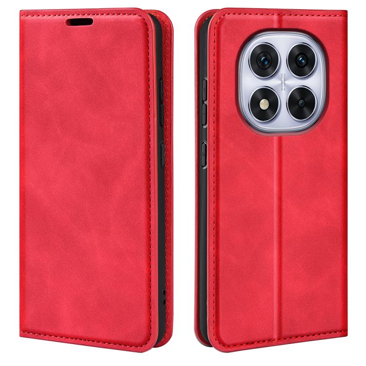 

For Xiaomi Redmi Note 14 Pro 5G Retro-skin Magnetic Suction Leather Phone Case(Red)
