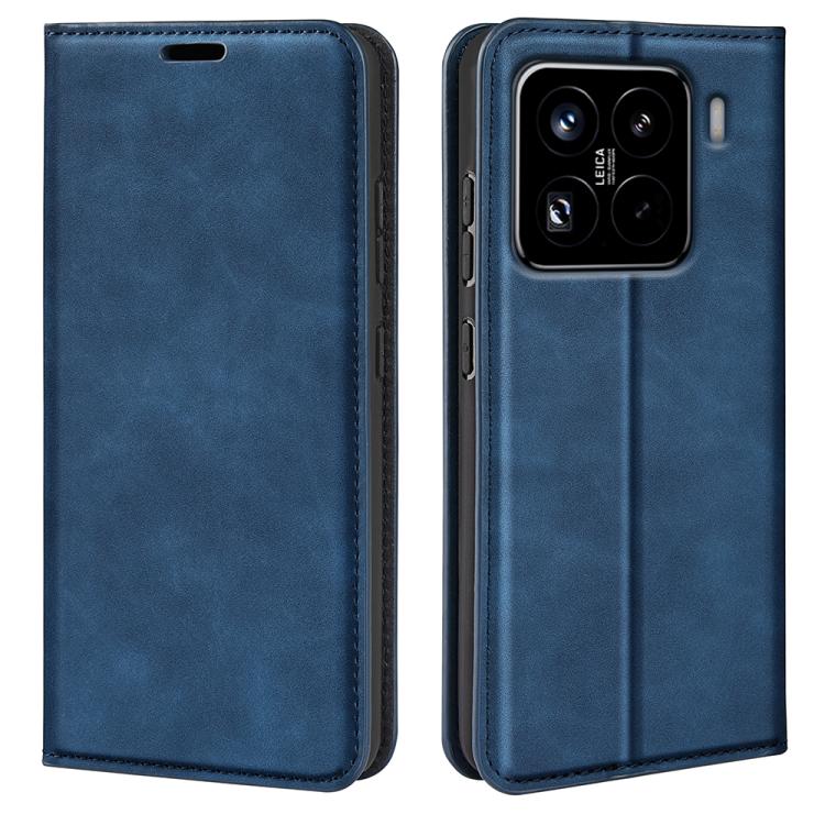 

For Xiaomi 15 Pro Retro-skin Magnetic Suction Leather Phone Case(Dark Blue)