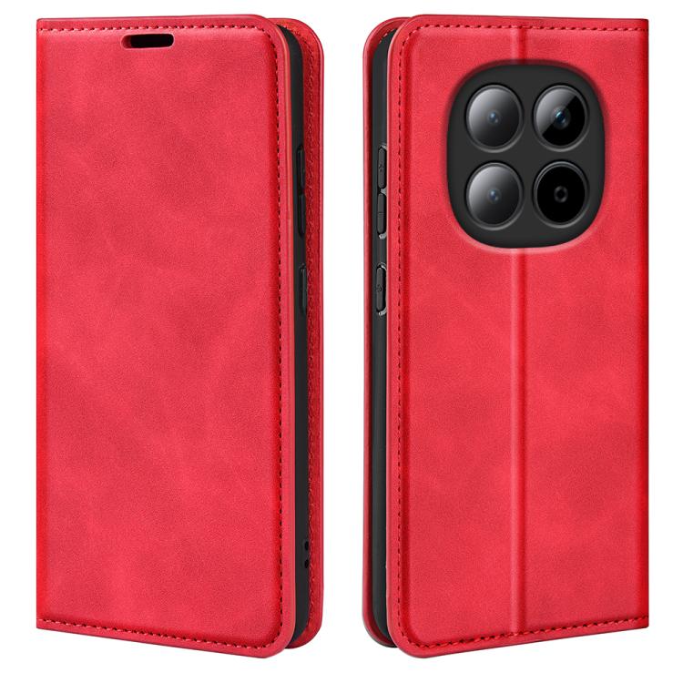 

For Redmi Note Note 15 5G Global 164mm Retro-skin Magnetic Suction Leather Phone Case(Red)