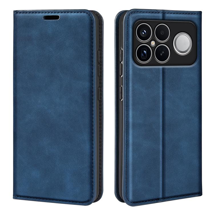 

For Xiaomi Poco F8 Ultra 5G Retro-skin Magnetic Suction Leather Phone Case(Dark Blue)